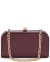 Hobo Lauren Leather Minaudiere In Purple