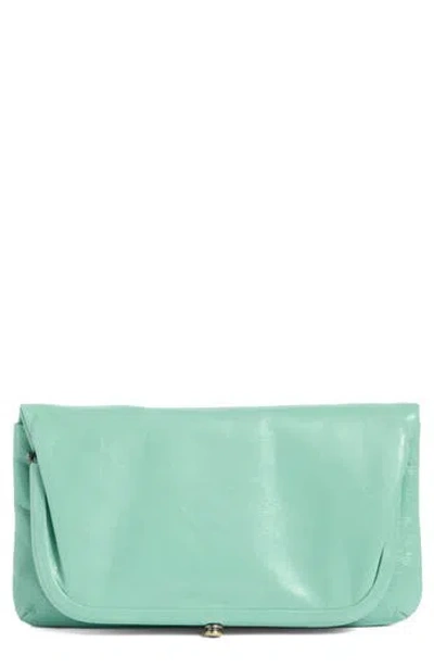 Hobo Lauren Leather Wristlet In Green