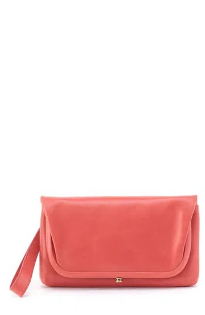 Hobo Lauren Leather Wristlet In Pink