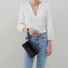 Hobo Lauren Leather Wristlet In Black