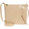 Hobo Leather Crossbody Bag In Parchment