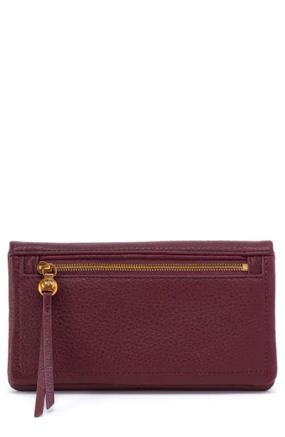 Hobo Lumen Leather Bifold Wallet In Burgundy