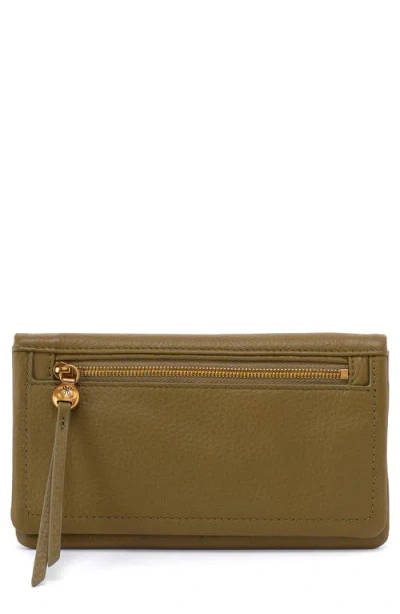 Hobo Lumen Leather Bifold Wallet In Green