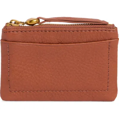 Hobo Lumen Leather Zip Card Case In Brown