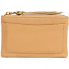Hobo Lumen Leather Zip Card Case In Sand