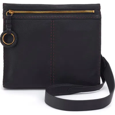 Hobo Medium Austin Leather Crossbody Bag In Black