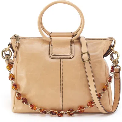 Hobo Medium Sheila Leather Satchel In Sand
