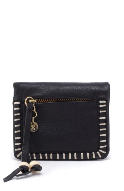 Hobo Mini Lumen Leather Bifold Wallet In Black