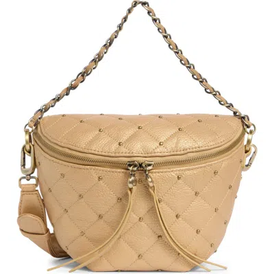 Hobo Miri Leather Belt Bag In Gold