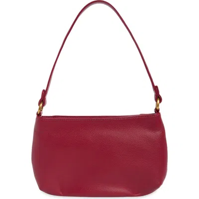 Hobo Pier Leather Baguette In Sangria