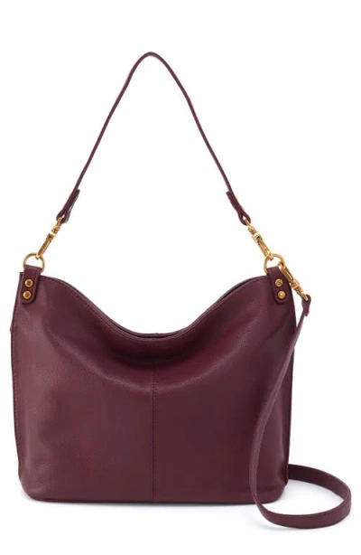 Hobo Pier Leather Tote In Burgundy