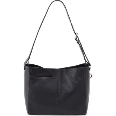 Hobo Render Leather Shoulder Bag In Black