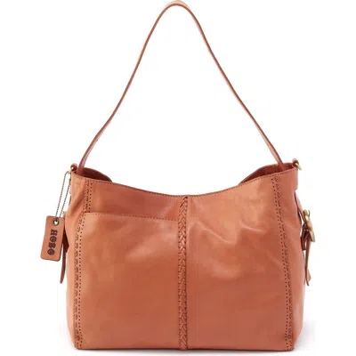 Hobo Render Leather Shoulder Bag In Brown