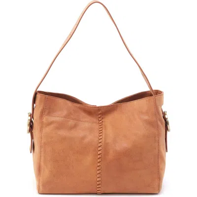 Hobo Render Leather Shoulder Bag In Brown