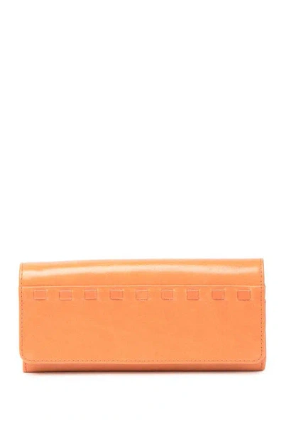 Hobo Rider Leather Wallet In Orange