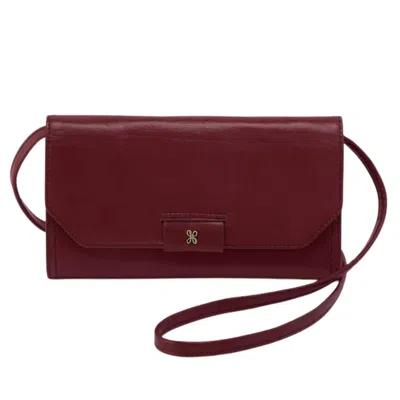 Hobo Romy Crossbody Wallet In Saddleberry In Burgundy