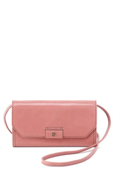 Hobo Romy Leather Wallet Crossbody In Pink