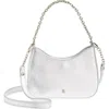 Hobo Rosa Leather Crossbody Bag In Argento
