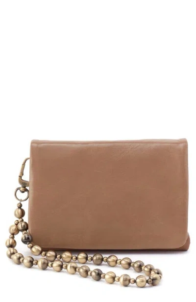 Hobo Ross Bead Leather Wristlet In Cashmere