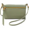 Hobo Run About Leather Crossbody Bag In Watercress