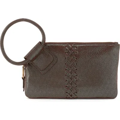 Hobo Sable Leather Clutch In Coffee Galaxy