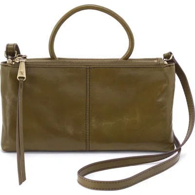 Hobo Sable Leather Crossbody Bag In Green