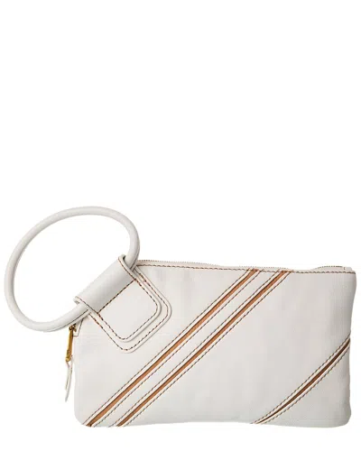 Hobo Sable Leather Wristlet In White
