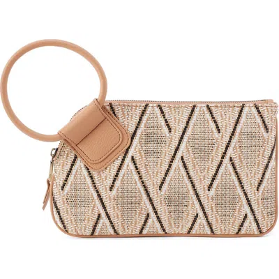 Hobo Sable Raffia Wristlet In Cream Raffia