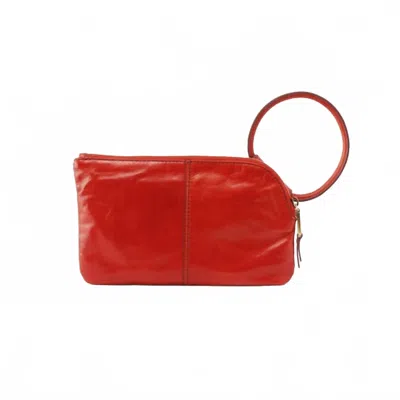 Hobo Sable Wristlet In Grenadine In Red