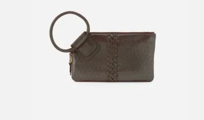 Hobo Sable Wristlet In Metallic Leather Coffee Galaxy In Multi