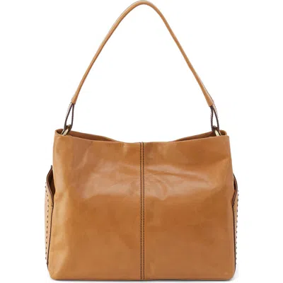 Hobo Seneca Leather Shoulder Bag In Natural