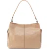 Hobo Seneca Leather Shoulder Bag In Sand