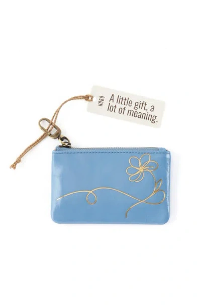Hobo Sentiment Leather Pouch In Blue