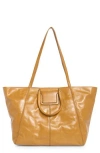 Hobo Sheila East-west Tote In Polished Leather Natural In Brown