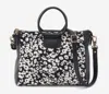 Hobo Sheila Medium Satchel In Black And White Leopard In Multi