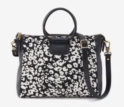 Hobo Sheila Medium Satchel In Black And White Leopard In Multi