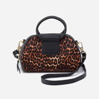 HOBO SHEILA SMALL SATCHEL IN LEOPARD