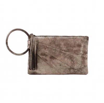 Hobo Shelia Soft Ring Clutch In Cocoa Platinum In Brown