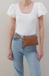 Hobo Slim Fern Leather Belt Bag In Warm Honey