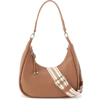 Hobo Small Cass Leather Shoulder Bag In Brown