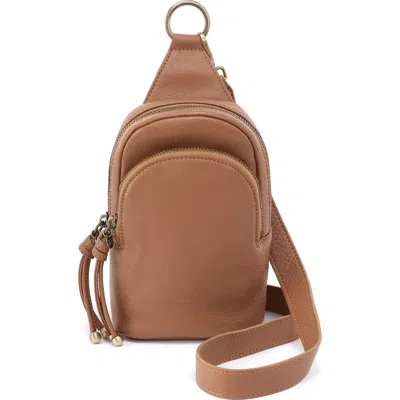 Hobo Small Cass Leather Sling Bag In Brown
