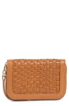 Hobo Small Nila Woven Leather Zip Around Wallet