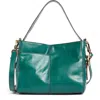 Hobo Small Render Leather Crossbody Bag In Green