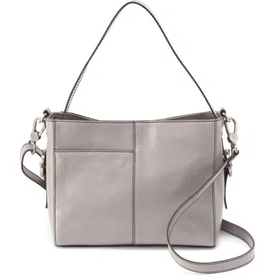 Hobo Small Render Leather Crossbody Bag In Light Grey