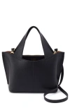 Hobo Small Vida Leather Tote In Black Biscuit