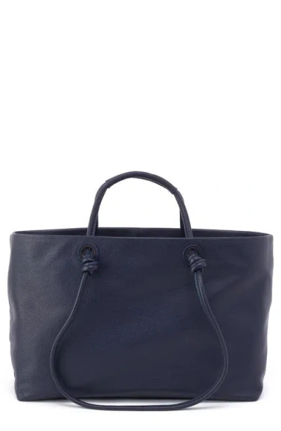 Hobo Softie Leather Tote In Blue