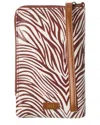 Hobo Spark Canvas Wristlet In Orange