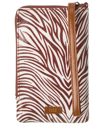 Hobo Spark Canvas Wristlet In Orange
