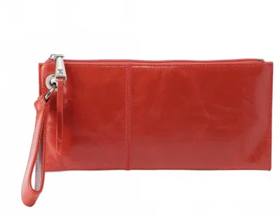 Hobo Vida Wristlet In Orange In Red