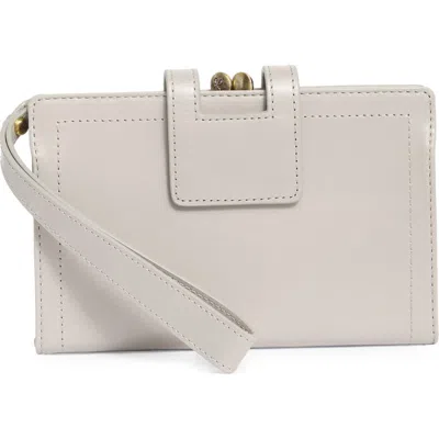 Hobo Violet Leather Wristlet In Gray